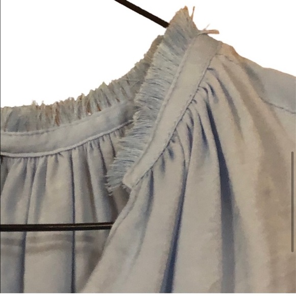 a.n.a A New Approach Blue Sleeveless Long Silky Top Tunic Sz XS - Picture 6 of 10